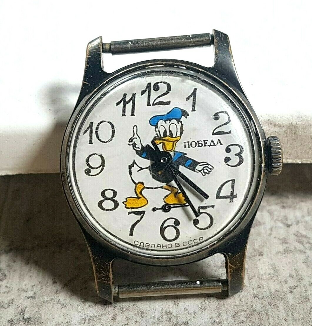 watch USSR POBEDA DONALD Soviet children’s watches vintage watch USSR POBEDA DONALD Soviet children’s watches vintage
