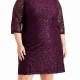 Jessica Howard Womens Dress Purple Size 16W Plus Sheath Sequined - 123 Jessica Howard Womens Dress Purple Size 16W Plus Sheath Sequined - 123