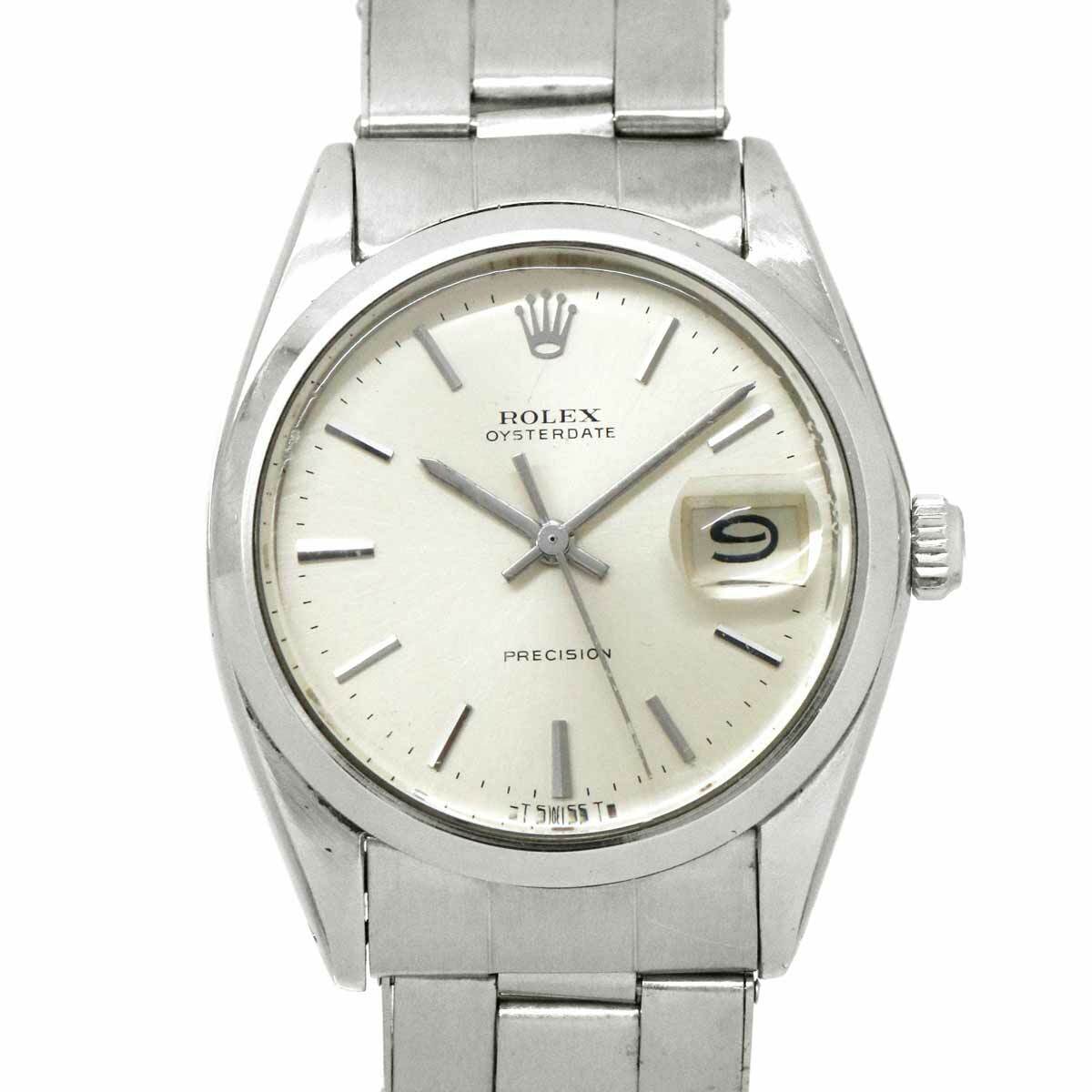ROLEX Oyster Date Precision 6466 Hand Winding Silver Dial Stainless Boys ROLEX Oyster Date Precision 6466 Hand Winding Silver Dial Stainless Boys