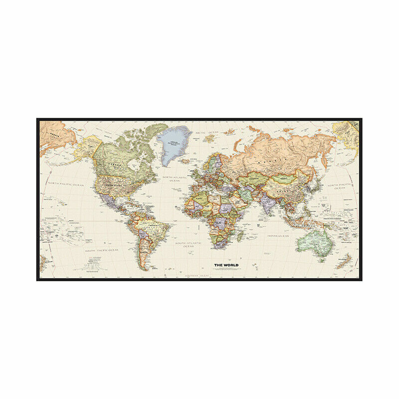 60x120cm Giant Map of the World Poster World Maps Print Decor Unframed 60x120cm Giant Map of the World Poster World Maps Print Decor Unframed