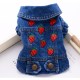 Pet Dog Cat Clothes Vest Puppy Dog Princess Strawberry Cherry Denim Vest Jacket Pet Dog Cat Clothes Vest Puppy Dog Princess Strawberry Cherry Denim Vest Jacket