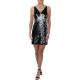 Aqua Womens Black Sequined Mini Party Slip Dress XS 0427 Aqua Womens Black Sequined Mini Party Slip Dress XS 0427