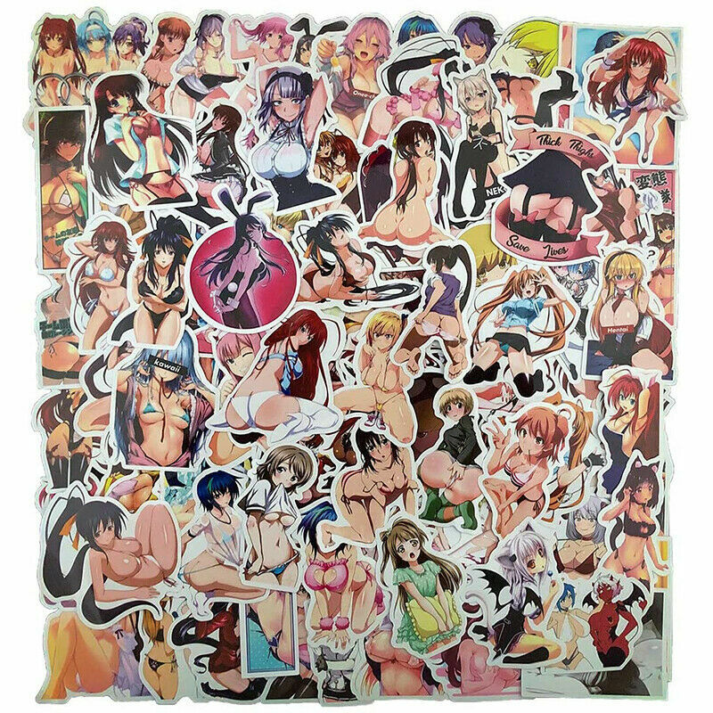 100Pcs Sexy Anime Girls Stickers Bomb Waifu Women Bikini Laptop Vinyl Decal Pack 100Pcs Sexy Anime Girls Stickers Bomb Waifu Women Bikini Laptop Vinyl Decal Pack
