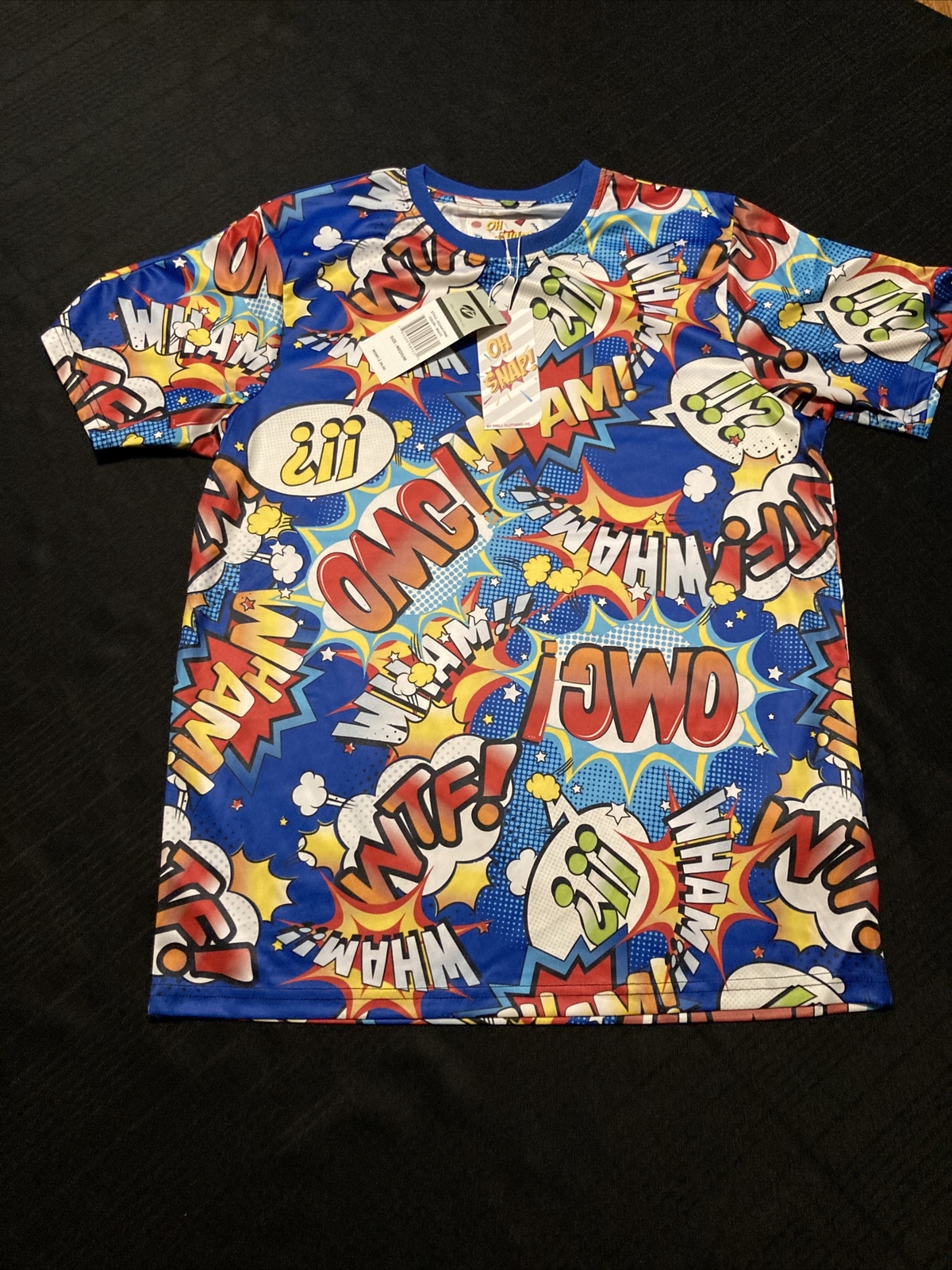Oh Snap Drill Clothing Men’s Comic Book T-Shirt Size Medium NWT New Oh Snap Drill Clothing Men’s Comic Book T-Shirt Size Medium NWT New