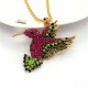 Shiny Rose Crystal Retro Hummingbird Bird Pendant Jewelry Fashion Chain Necklace Shiny Rose Crystal Retro Hummingbird Bird Pendant Jewelry Fashion Chain Necklace