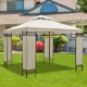 10’x10’ 2-Tier Gazebo Canopy Top Cover Replacement Garden Sun Shade Square 10’x10’ 2-Tier Gazebo Canopy Top Cover Replacement Garden Sun Shade Square