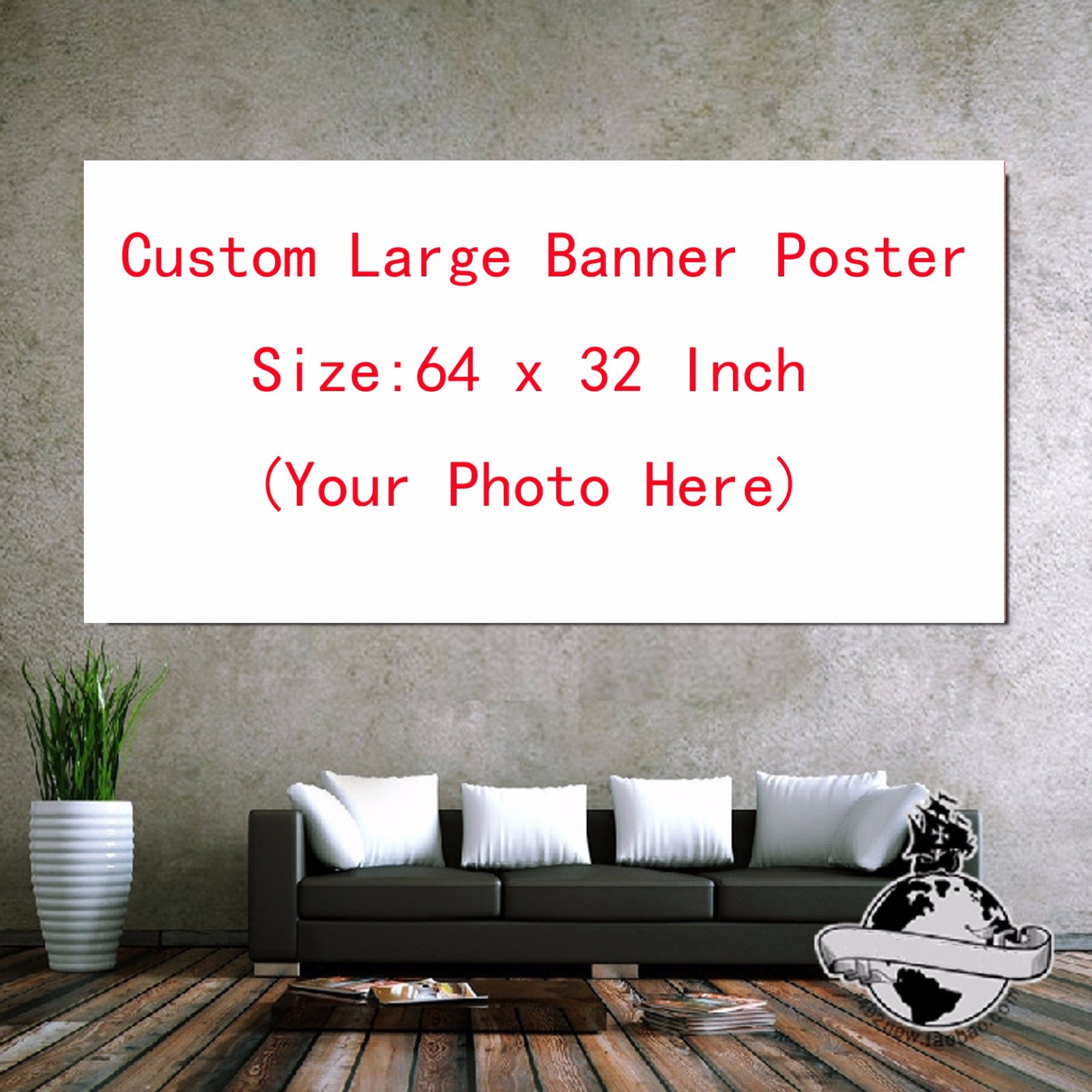 Custom Large Banner Poster Size 64 x 32 Inch Printing with Your Photo Image Custom Large Banner Poster Size 64 x 32 Inch Printing with Your Photo Image