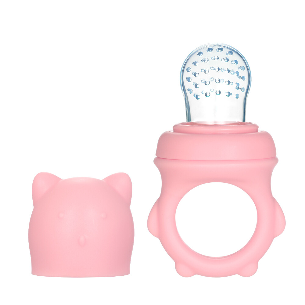 Baby Food Feeder Fresh Fruit Vegetable Feeder Silicone Pacifier Teether Q3F5