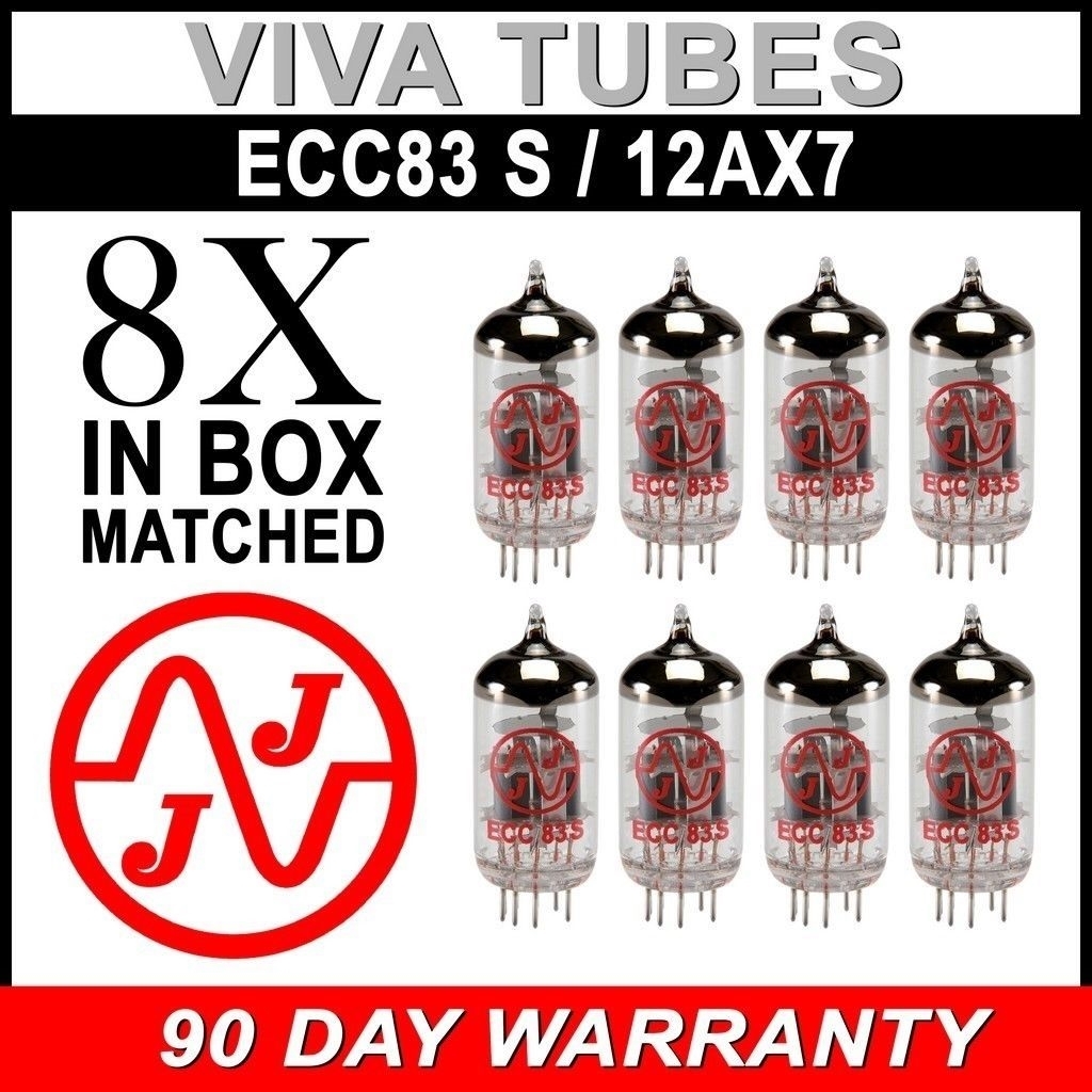 New Gain Matched Octet (8) JJ Electronics Tesla 12AX7 ECC83-S Vacuum Tubes New Gain Matched Octet (8) JJ Electronics Tesla 12AX7 ECC83-S Vacuum Tubes