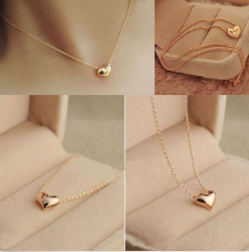 Fashion Women Gold Plated Heart Bib Statement Chain Pendant Necklace Jewelry Fashion Women Gold Plated Heart Bib Statement Chain Pendant Necklace Jewelry
