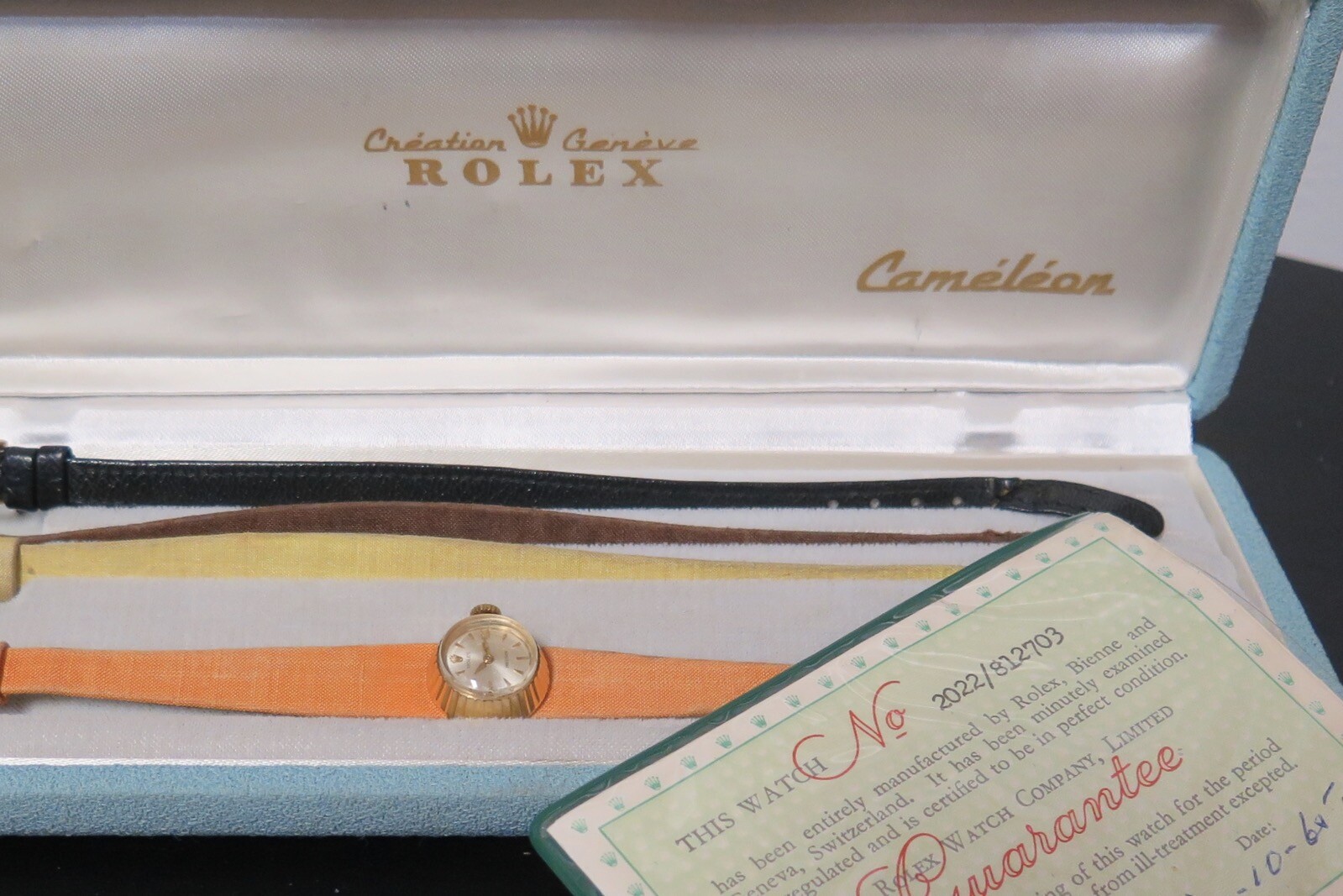 .Vintage Rolex 18K Gold Orchid Cameleon / Chameleon Ladies Watch 2022 Box&Papers