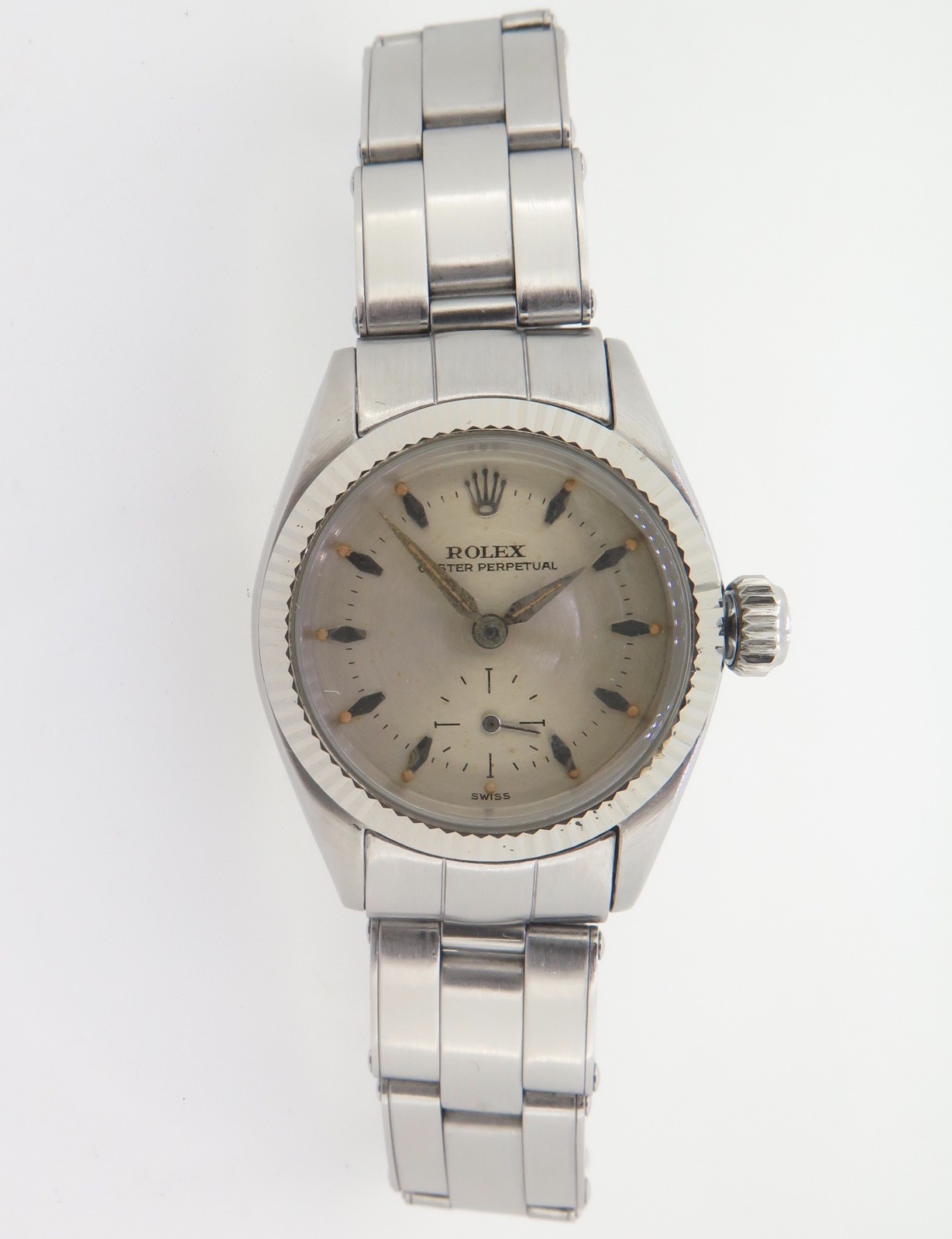 .RARE 1st Year Vintage 1957 Rolex Oyster Perpetual Ladies Steel Watch 6505