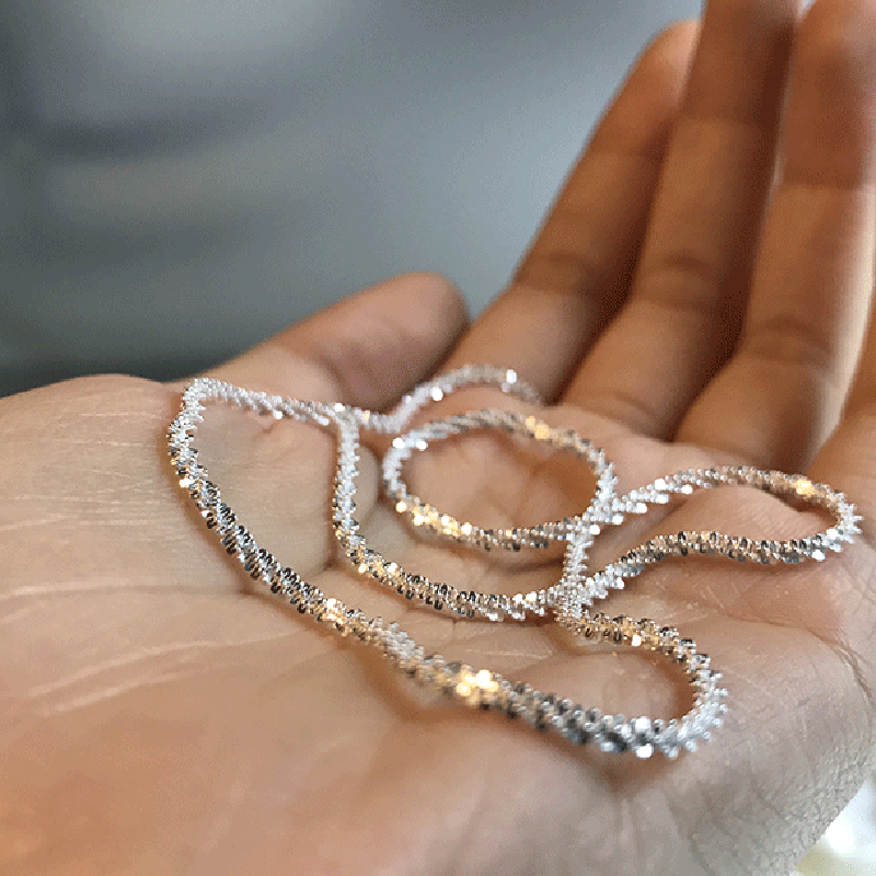 Charm 925 Silver Geometric Pandent Chain Clavicle Necklace Women Men Jewelry Hot Charm 925 Silver Geometric Pandent Chain Clavicle Necklace Women Men Jewelry Hot
