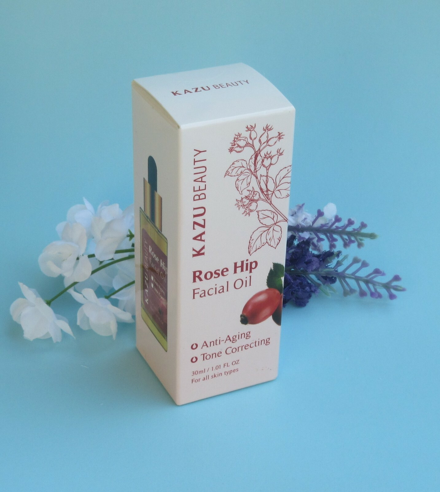 Kazu Beauty ROSE HIP Facial Oil 1.01 fl.oz – New in Box Free Shipping Kazu Beauty ROSE HIP Facial Oil 1.01 fl.oz – New in Box Free Shipping