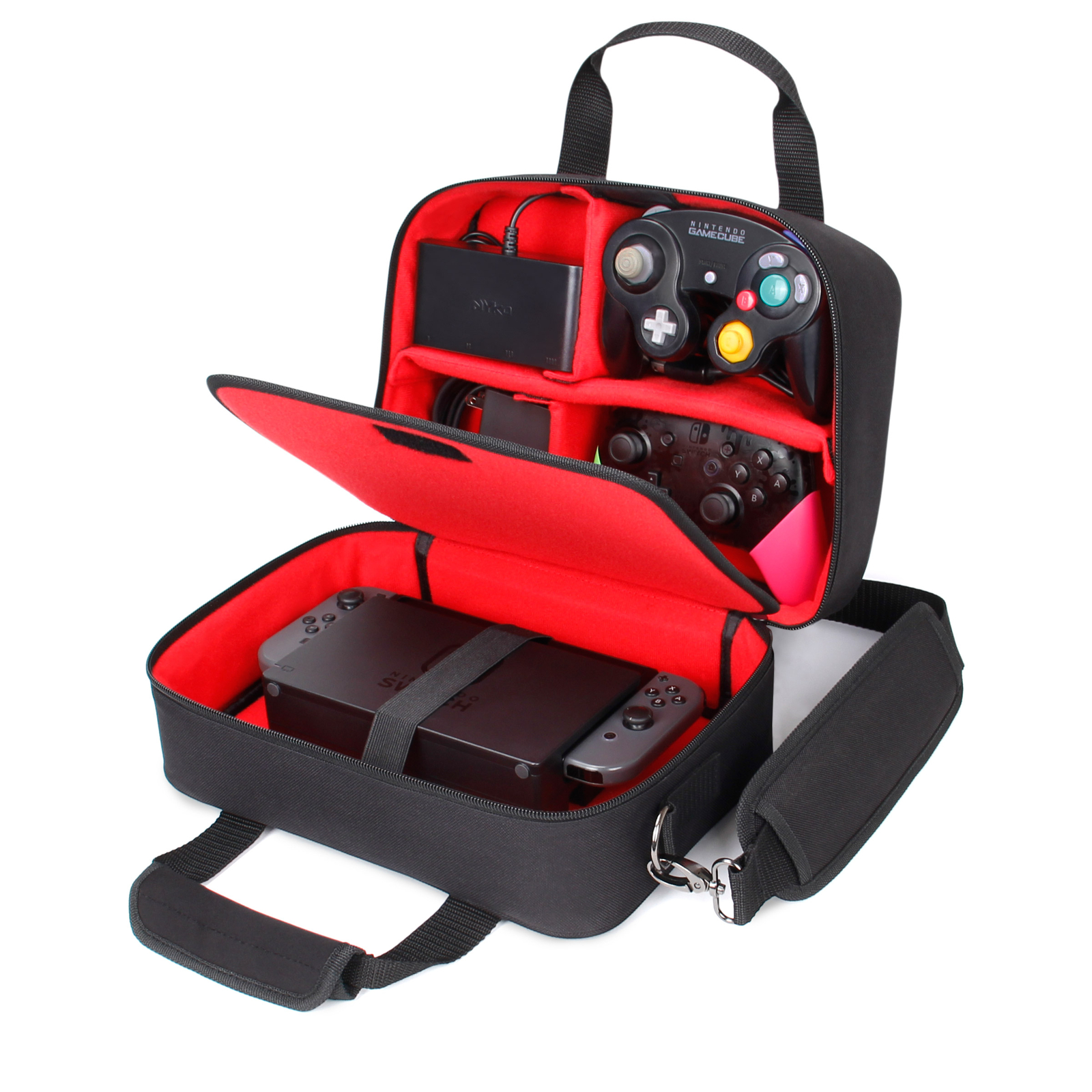 Nintendo Switch Travel Case with Custom Storage Compartments for Accessories Nintendo Switch Travel Case with Custom Storage Compartments for Accessories