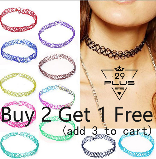 Hippy 90s Stretch Tattoo Elastic Boho Choker Necklace Bracelet Cord Retro Gothic Hippy 90s Stretch Tattoo Elastic Boho Choker Necklace Bracelet Cord Retro Gothic