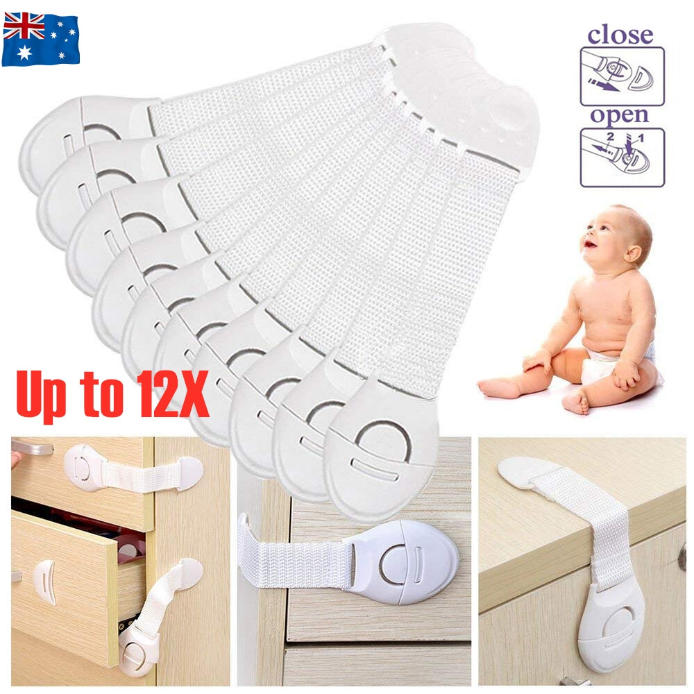 Child Kids Baby Safety Locks Door Drawers Cupboard Oven Cabinet Adhesive Belt AU Child Kids Baby Safety Locks Door Drawers Cupboard Oven Cabinet Adhesive Belt AU