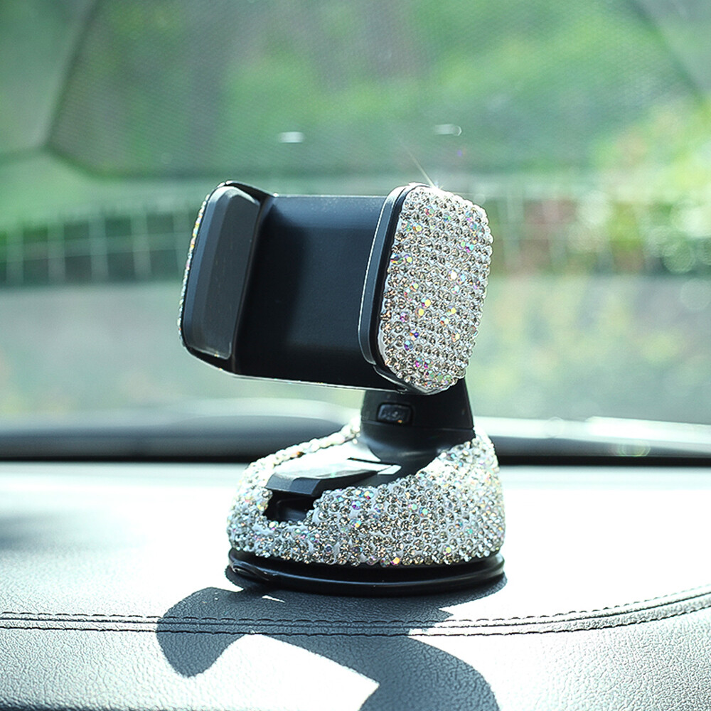 1x Car Phone Holder Dashboard Stand Crystal Bling Girl Auto Interior Accessories 1x Car Phone Holder Dashboard Stand Crystal Bling Girl Auto Interior Accessories