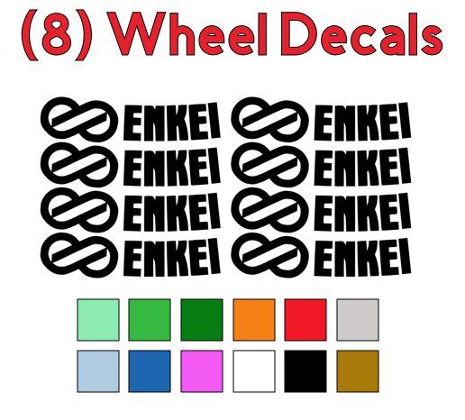 8 Enkei Logo Vinyl Decals Stickers for GTC01 PF01 RPF1 Wheels Rims 8 Enkei Logo Vinyl Decals Stickers for GTC01 PF01 RPF1 Wheels Rims