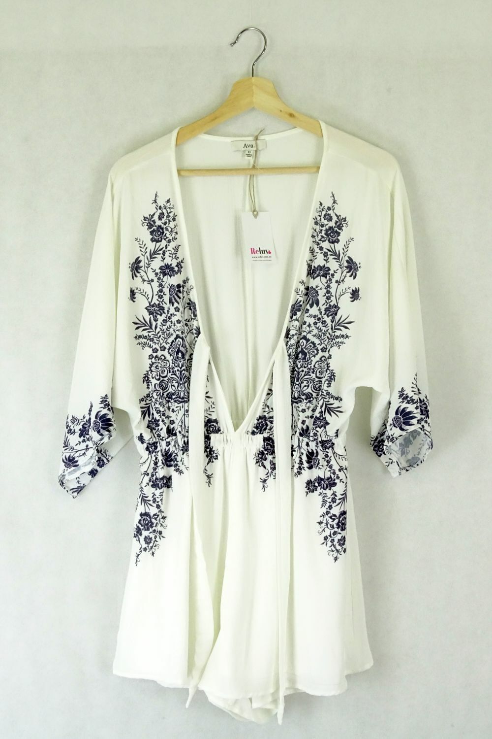 Ava Cream Printed Playsuit 10 by Reluv Clothing