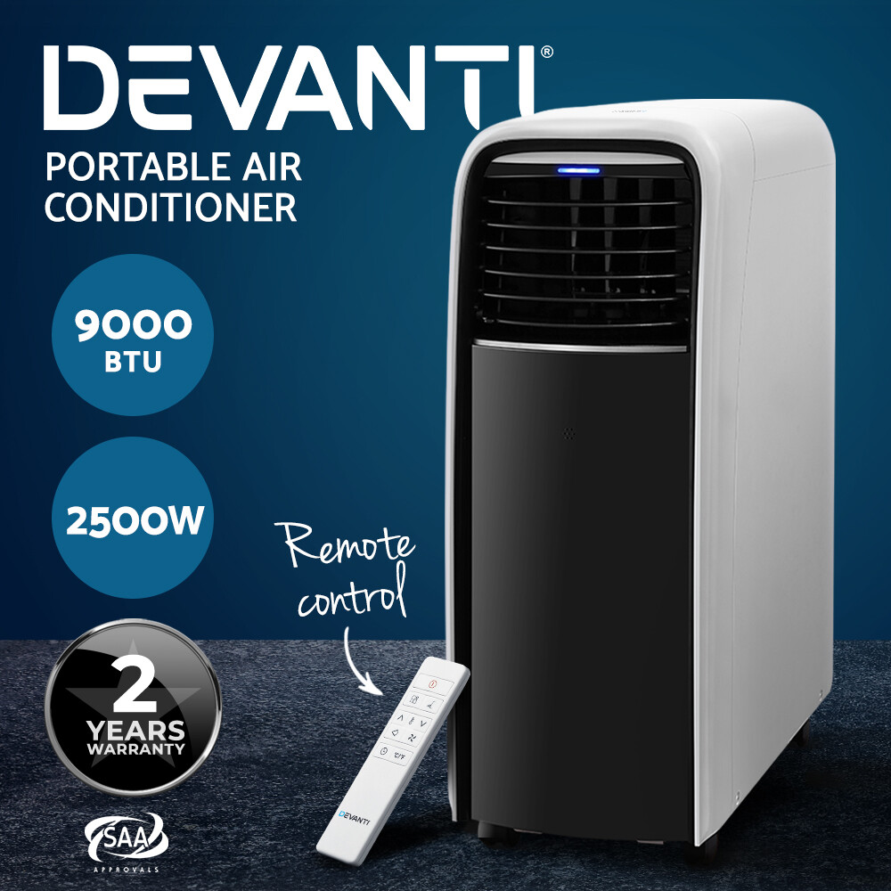 Devanti Portable Air Conditioner Cooling Mobile Fan Cooler Dehumidifier 2500W Devanti Portable Air Conditioner Cooling Mobile Fan Cooler Dehumidifier 2500W