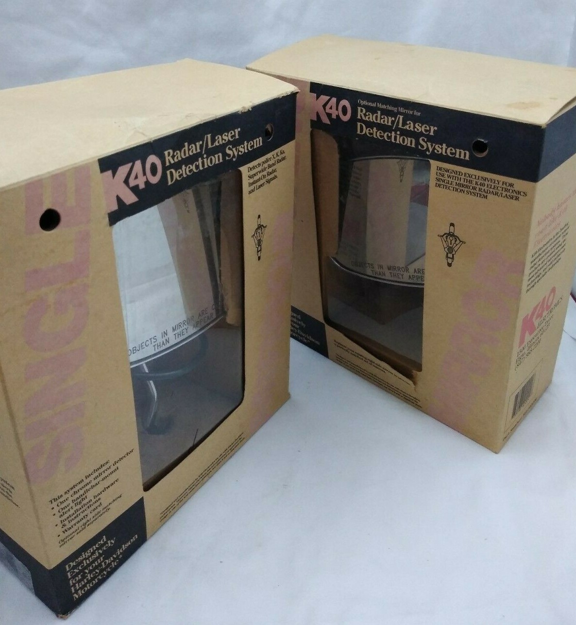NEW K40 Electronics Radar/Laser Detection System W/ Matching Mirror / Chrome H-D NEW K40 Electronics Radar/Laser Detection System W/ Matching Mirror / Chrome H-D