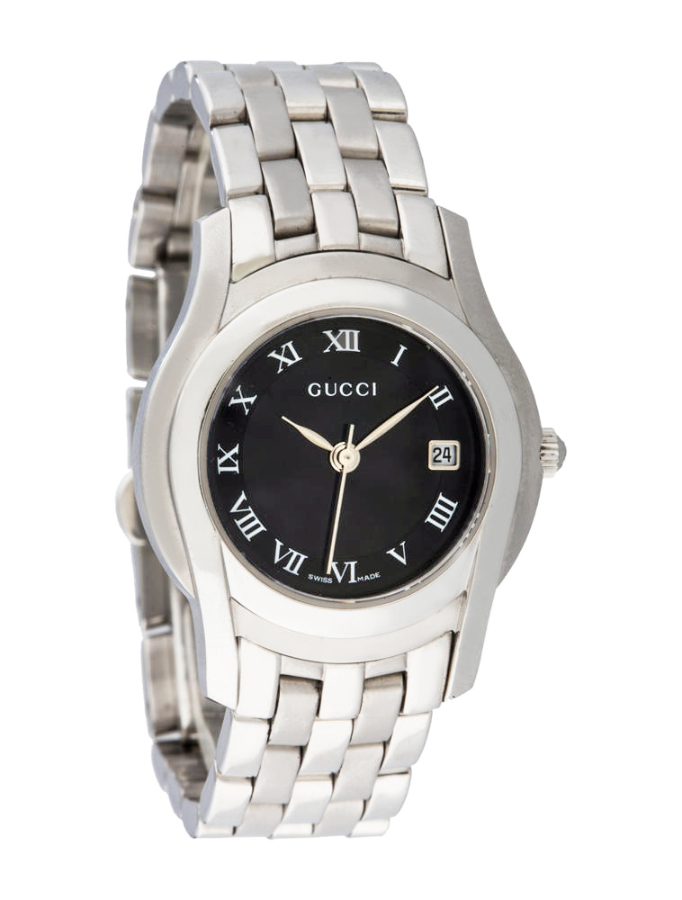 Gucci Womens Black Dial Stainless Steel Bracelet Quartz Watch YA005302 Gucci Womens Black Dial Stainless Steel Bracelet Quartz Watch YA005302
