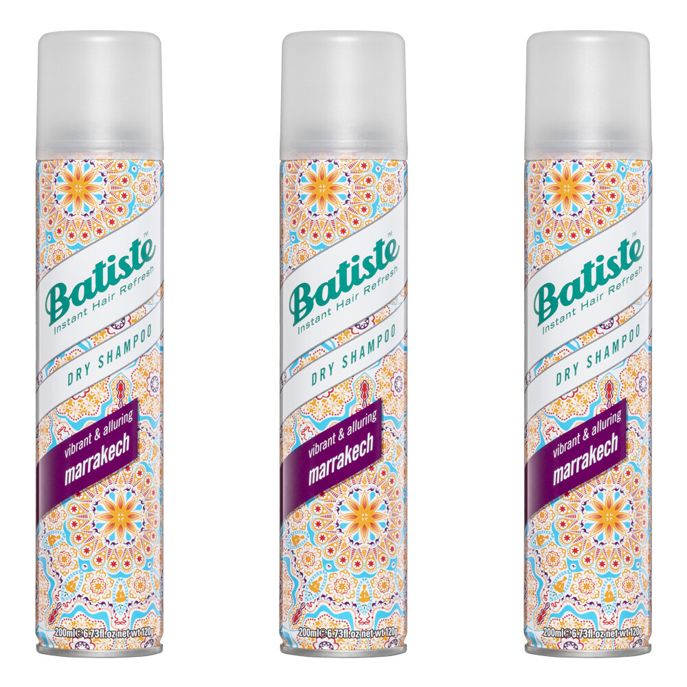 3x Batiste Instant Hair Refresh 200ml Marrakesh Dry Shampoo Hair Care Cleaning 3x Batiste Instant Hair Refresh 200ml Marrakesh Dry Shampoo Hair Care Cleaning
