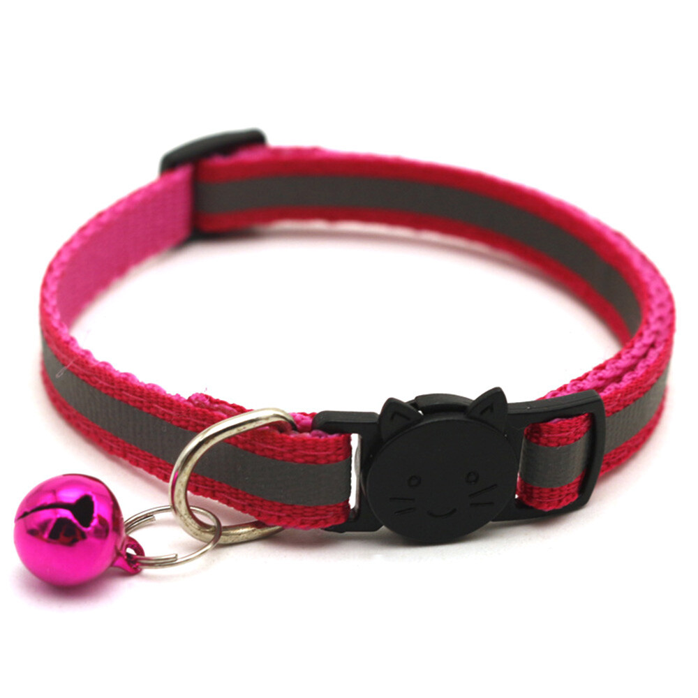 Pet Supplies Reflective Patch Collar Release Buckle Bell Tightness V5H6