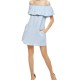 Sanctuary Clothing Womens Stella Flounce Dress, Blue, Medium Sanctuary Clothing Womens Stella Flounce Dress, Blue, Medium