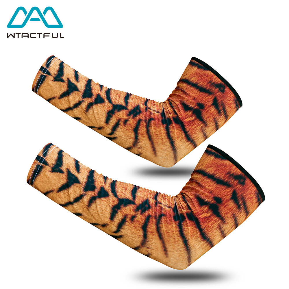Tiger Printed Arm Sleeves Cover UV Sun Protection for Men Women Sports Outdoor Tiger Printed Arm Sleeves Cover UV Sun Protection for Men Women Sports Outdoor