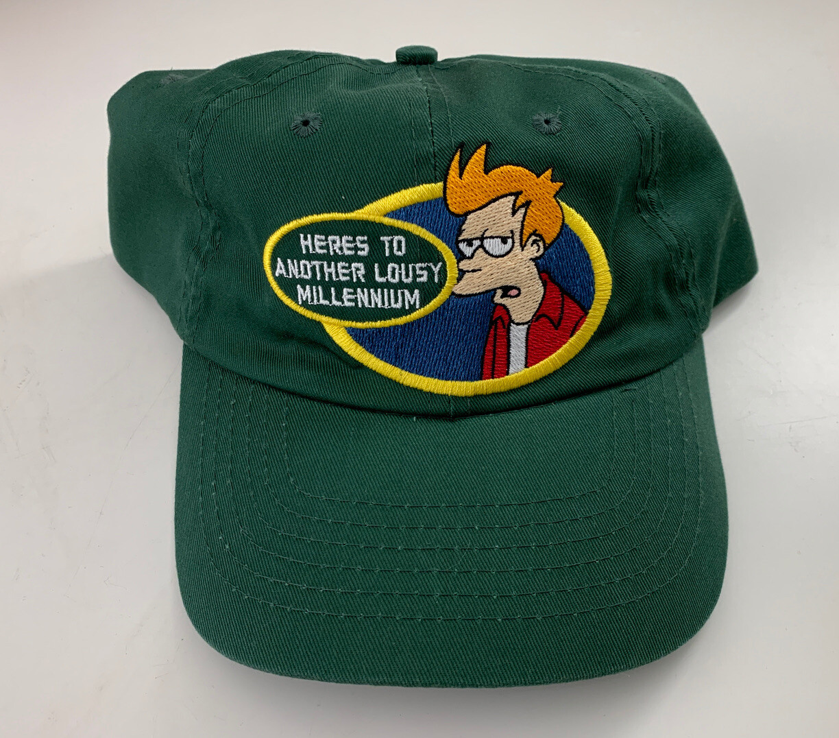 Vintage 1999 Futurama TV Show Dad Hat Cap Green NWOT Matt Groening Vintage 1999 Futurama TV Show Dad Hat Cap Green NWOT Matt Groening