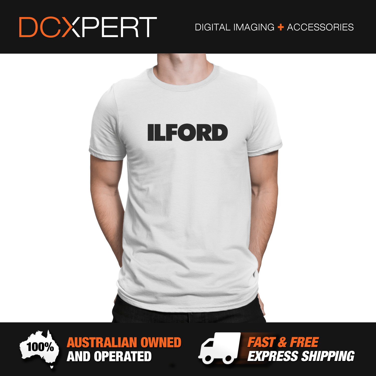 OFFICIAL ILFORD APPAREL WHITE T-SHIRT OFFICIAL ILFORD APPAREL WHITE T-SHIRT