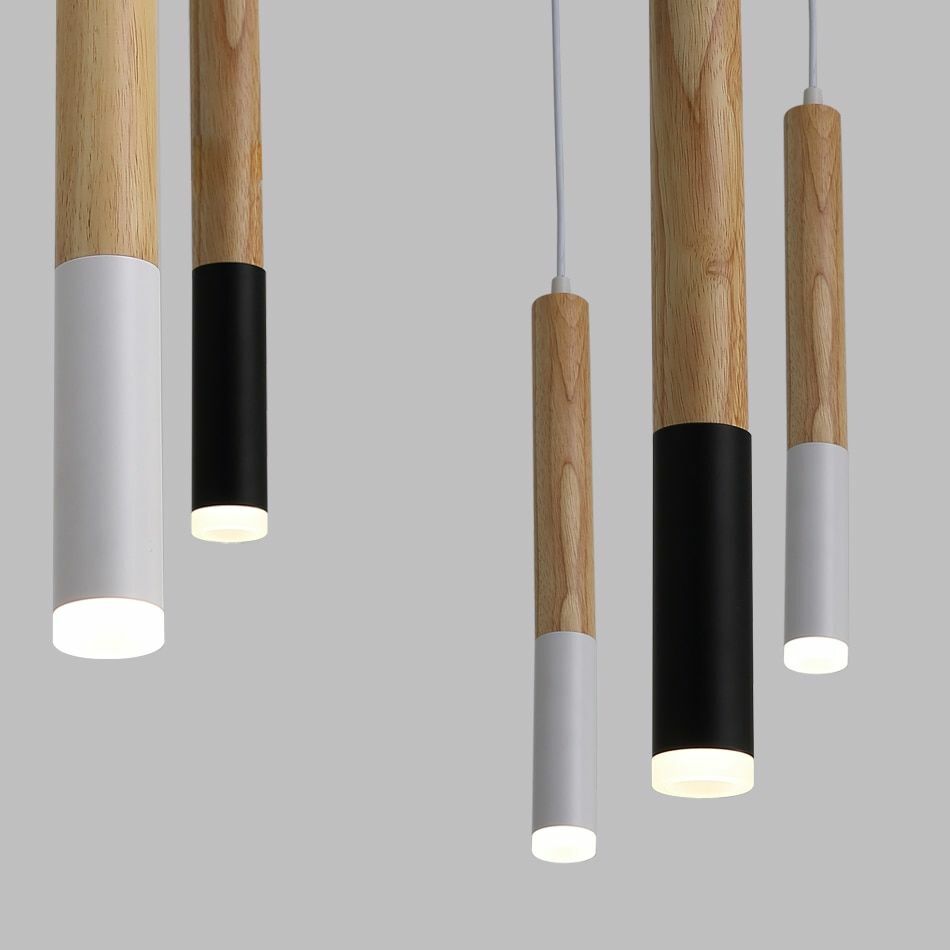 Wood LED Pendant Light 7W Hang Lamp Dining Living Room Kitchen Island Shop Bar Wood LED Pendant Light 7W Hang Lamp Dining Living Room Kitchen Island Shop Bar