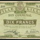 FRANCE – 10 Francs 1914 Voucher Note – Bon Comunal Ville de Lille (F) FRANCE – 10 Francs 1914 Voucher Note – Bon Comunal Ville de Lille (F)