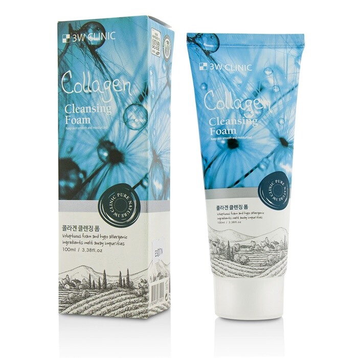 NEW 3W Clinic Cleansing Foam – Collagen 100ml Womens Skin Care