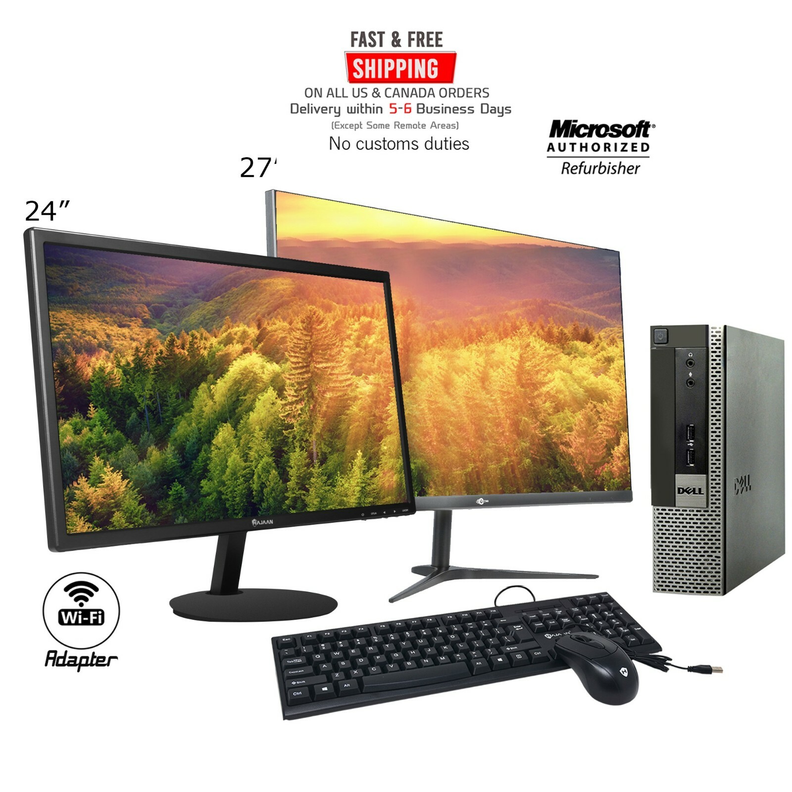 Dell Desktop Computer 16GB 512GB SSD WiFi Core i5 Windows 10 PC 24″ 27″ FHD HDMI Dell Desktop Computer 16GB 512GB SSD WiFi Core i5 Windows 10 PC 24″ 27″ FHD HDMI