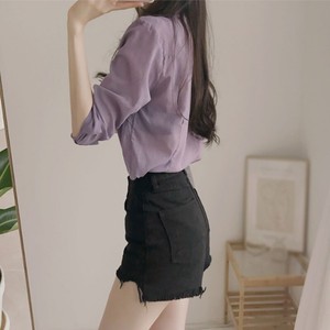 Womens Fashion Long Sleeve Solid Color Shirt Loose Single-breasted Blouse Autumn Womens Fashion Long Sleeve Solid Color Shirt Loose Single-breasted Blouse Autumn