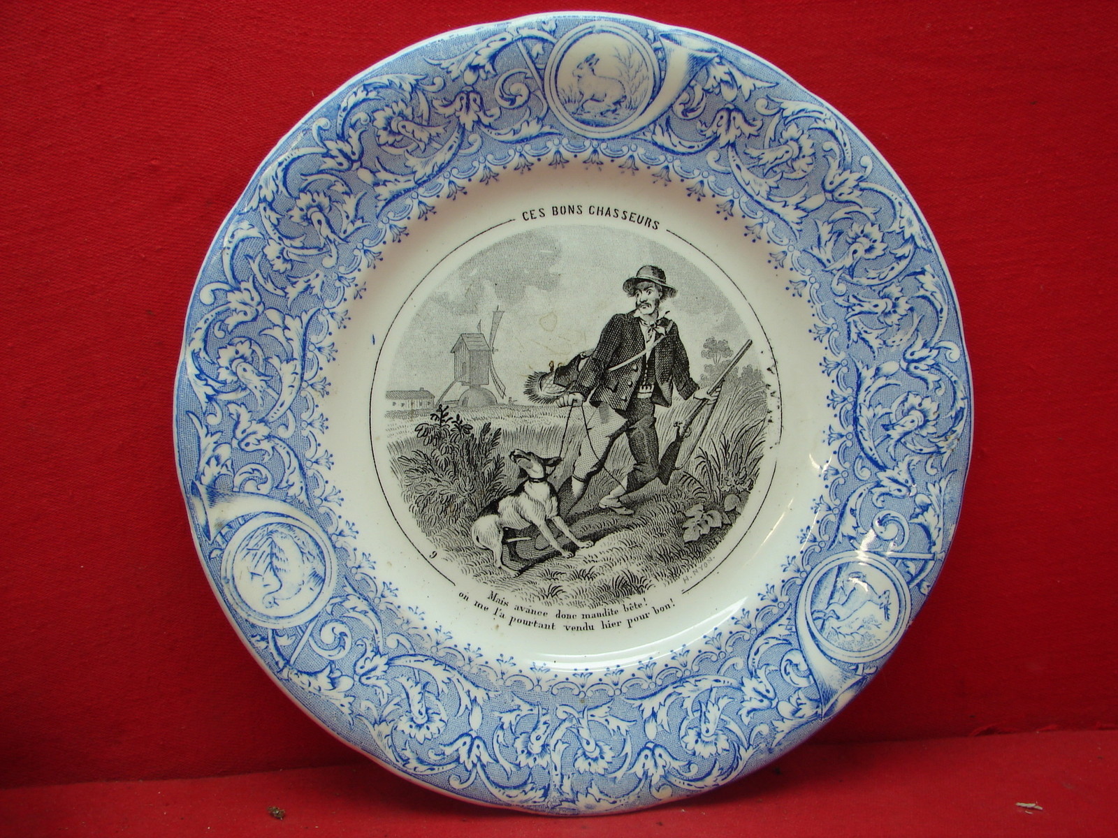 Pretty Antique Plate, Lunéville, Ces Vouchers Hunters, N° 9
