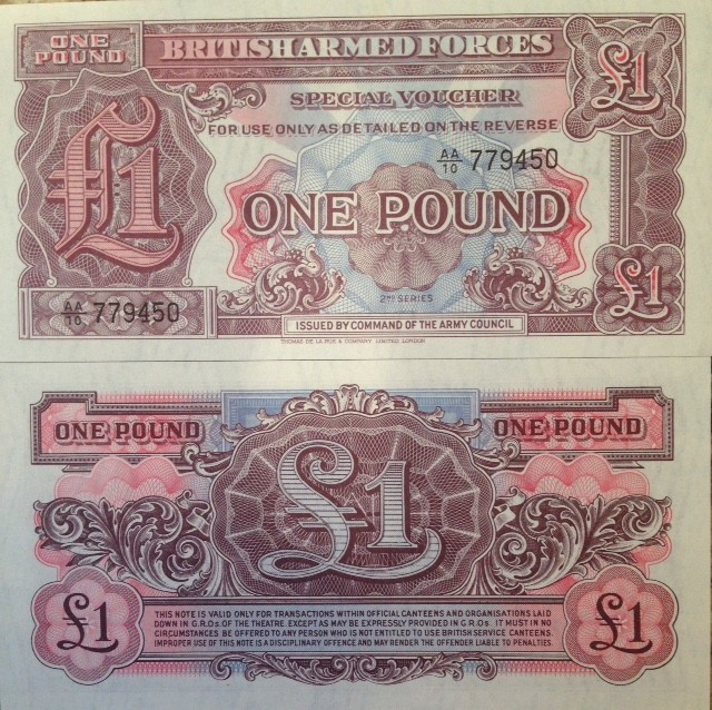 BRITISH ARMED FORCES 1948 1 POUND SPECIAL VOUCHER 2nd SERIES FROM A USA SELLER BRITISH ARMED FORCES 1948 1 POUND SPECIAL VOUCHER 2nd SERIES FROM A USA SELLER