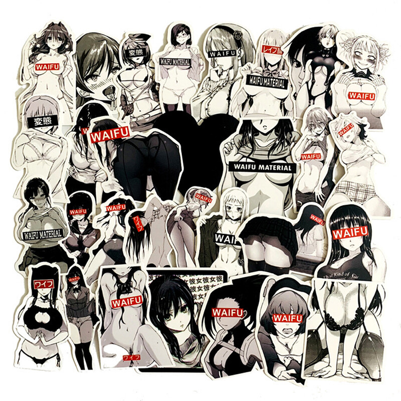 30pcs Waifu Stickers Anime Pinup Girl Laptop Love Vinyl Y1 30pcs Waifu Stickers Anime Pinup Girl Laptop Love Vinyl Y1