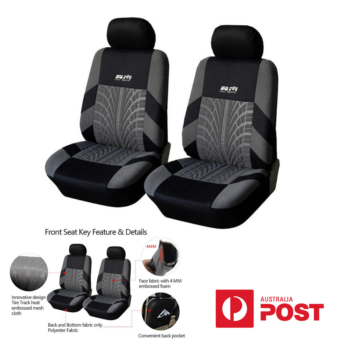 2Pcs Embroidery Car Front 2-Sits Seat Covers Set Washable Interior Accessories 2Pcs Embroidery Car Front 2-Sits Seat Covers Set Washable Interior Accessories