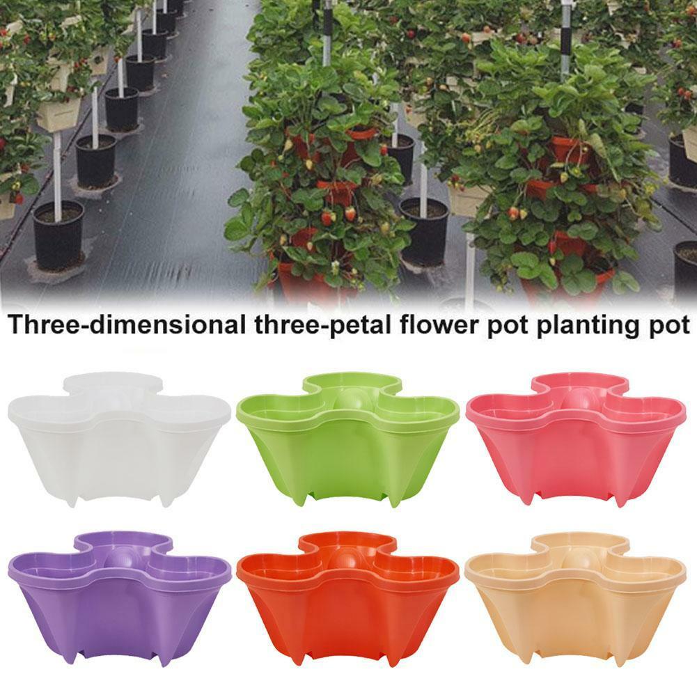 Stackable Strawberry Herb Garden Planter Flower Veg Pots Home Decor DIY Stackable Strawberry Herb Garden Planter Flower Veg Pots Home Decor DIY