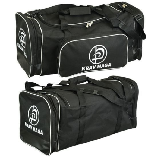 Krav Maga Sports Duffel Bag Black Gym Clothing Gear Martial Arts Kit Travel
