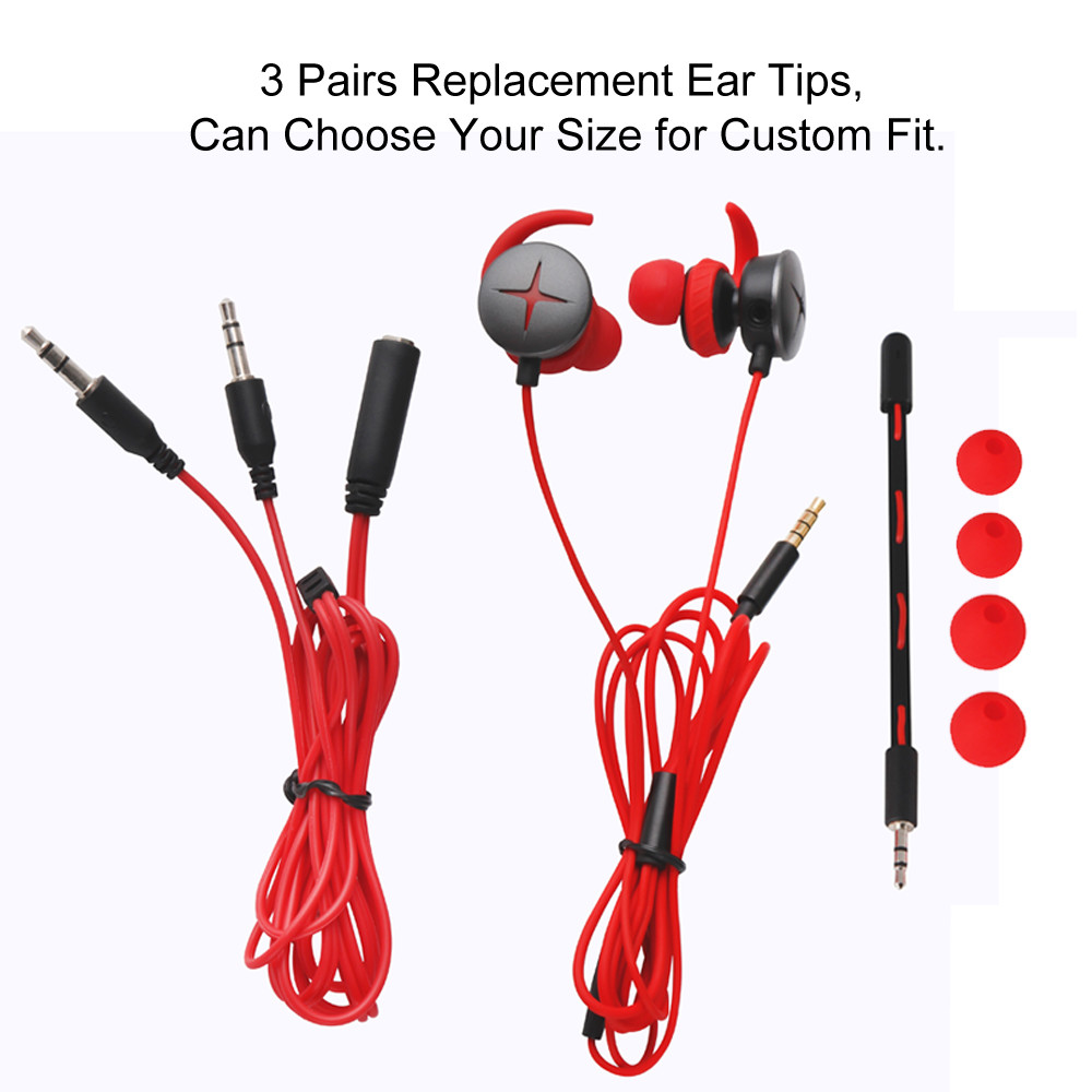 NEW Gaming Earphone Stereo E-sports Earbuds Bass In-ear Headphones W/ Dual US NEW Gaming Earphone Stereo E-sports Earbuds Bass In-ear Headphones W/ Dual US