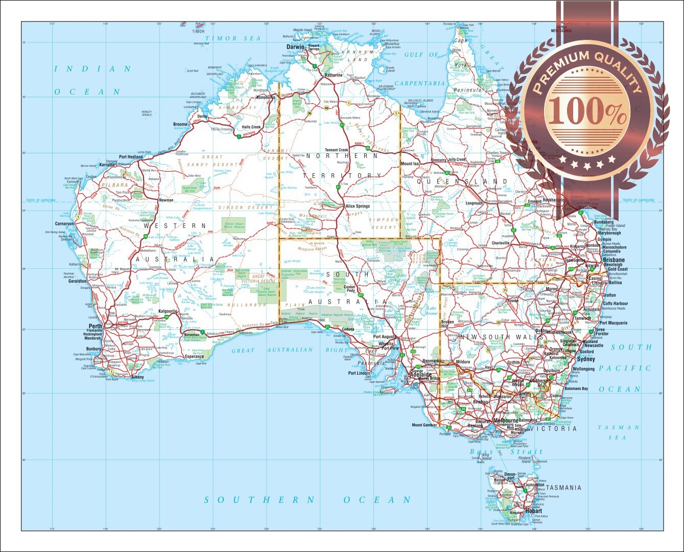 LARGE DETAILED MAP OF AUS AUSTRALIAN ROADS ATLAS WALL PRINT PREMIUM POSTER LARGE DETAILED MAP OF AUS AUSTRALIAN ROADS ATLAS WALL PRINT PREMIUM POSTER