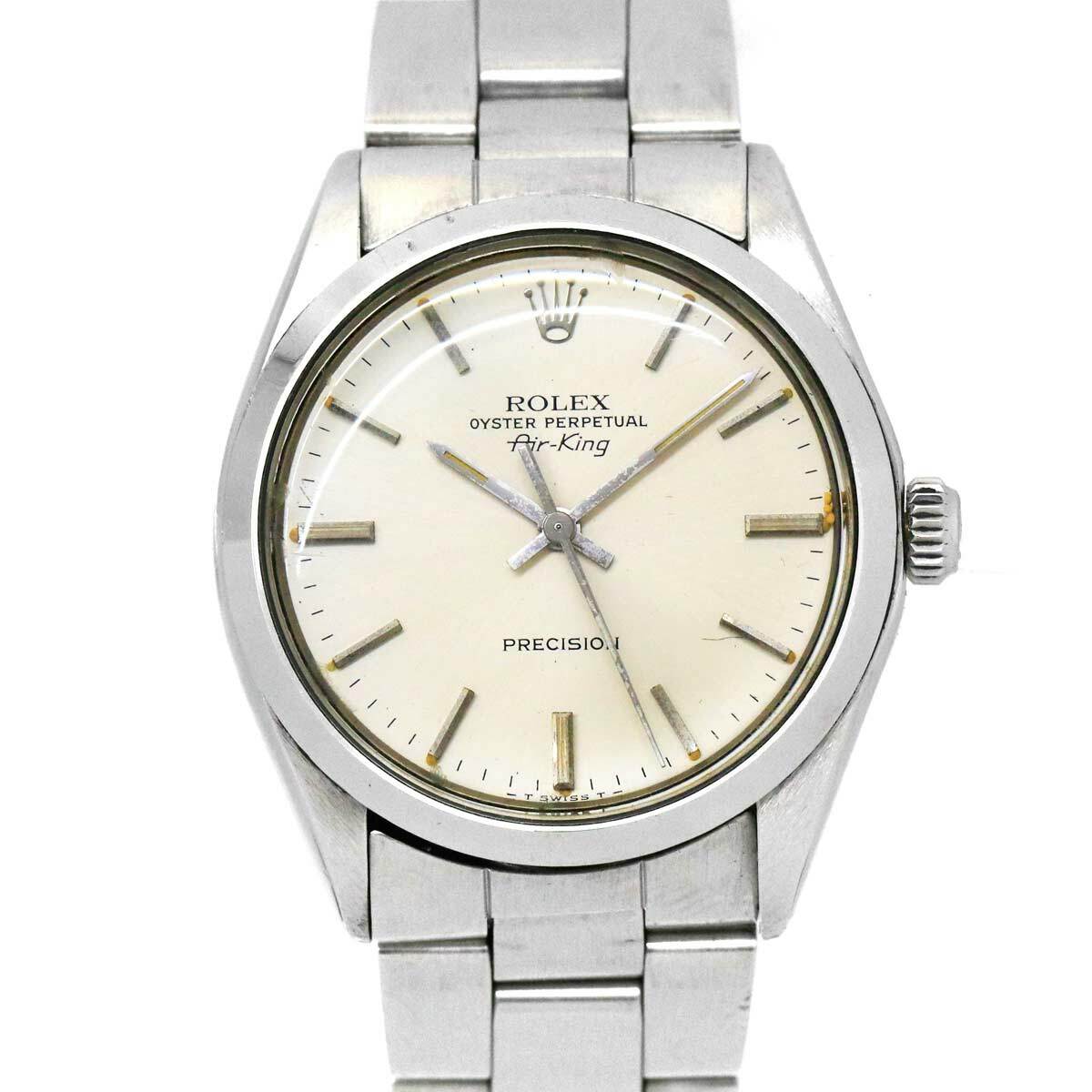 ROLEX Air king 5500 Serial 5 Automatic Silver Dial Mens Watch 90121296