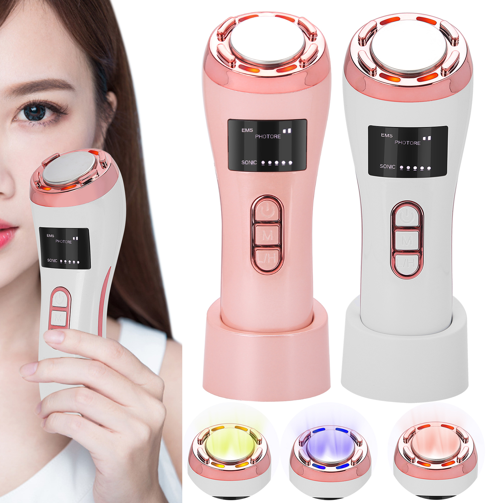 7In1 EMS Beauty Machine Cold Hot Compress Face Skin Rejuvenation Photon Therapy 7In1 EMS Beauty Machine Cold Hot Compress Face Skin Rejuvenation Photon Therapy