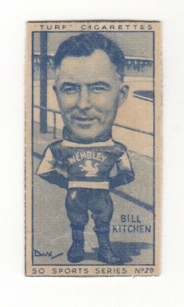 Sports 1949 Cigarette Card – Speedway, Bill Kitchen