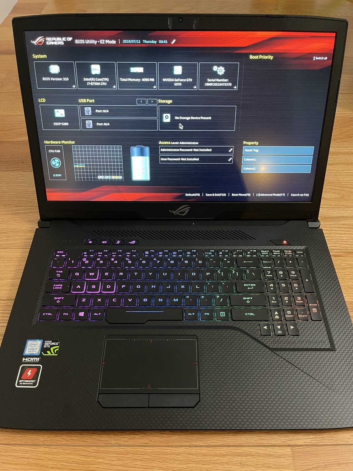 ASUS ROG Strix III GL531GT-RH71-CB 15.6″ Laptop ASUS ROG Strix III GL531GT-RH71-CB 15.6″ Laptop